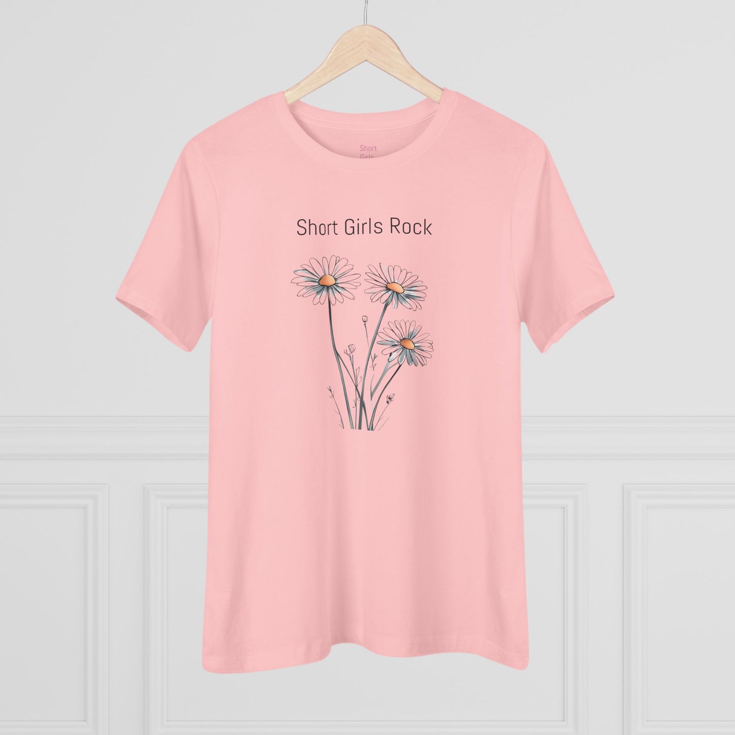 Women's Cotton Tee 100% Airlume Cotton. Hand drawn Daises
