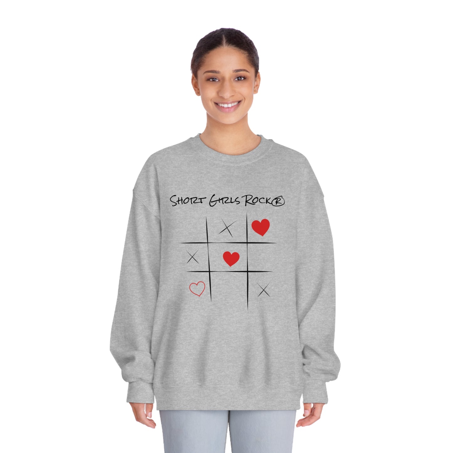 Classic Crewneck Sweatshirt. Tic Tac Toe.