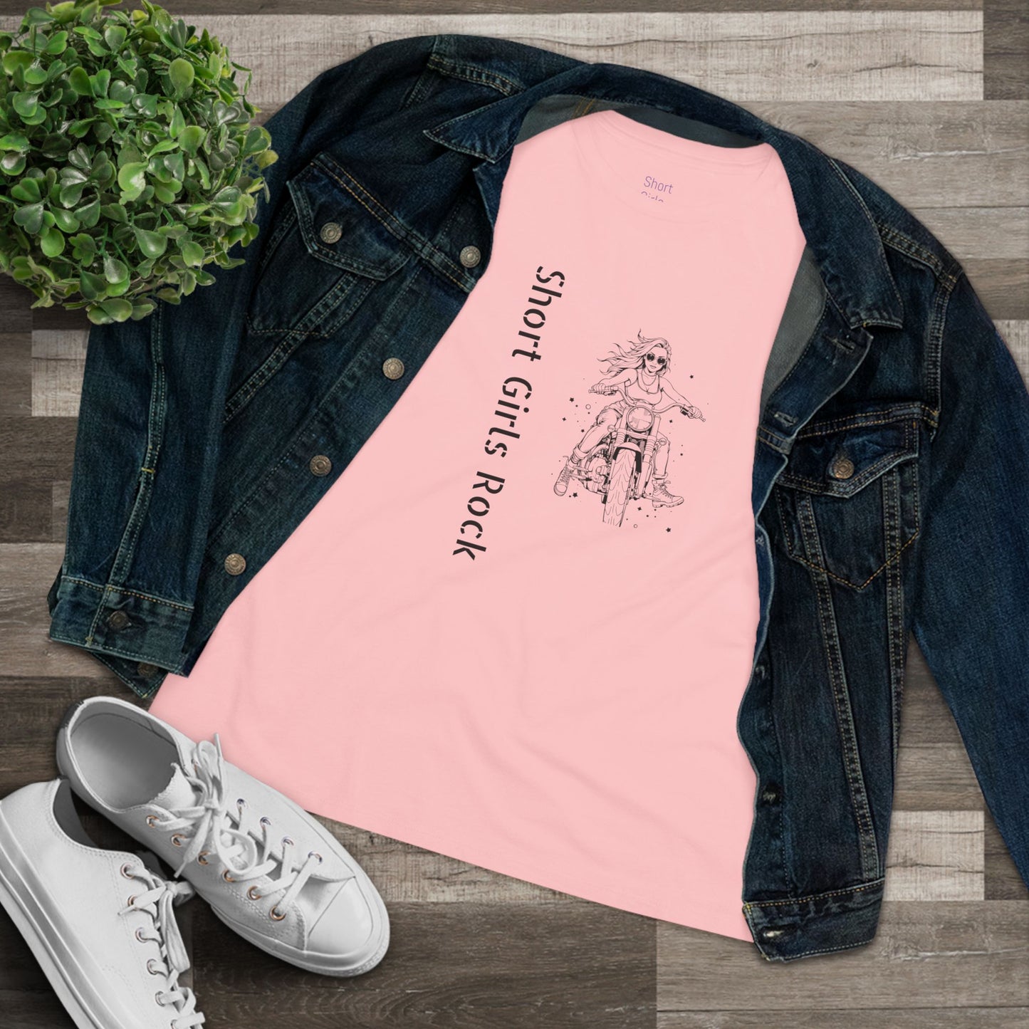 Women's Cotton Tee - Motorcycle Girl