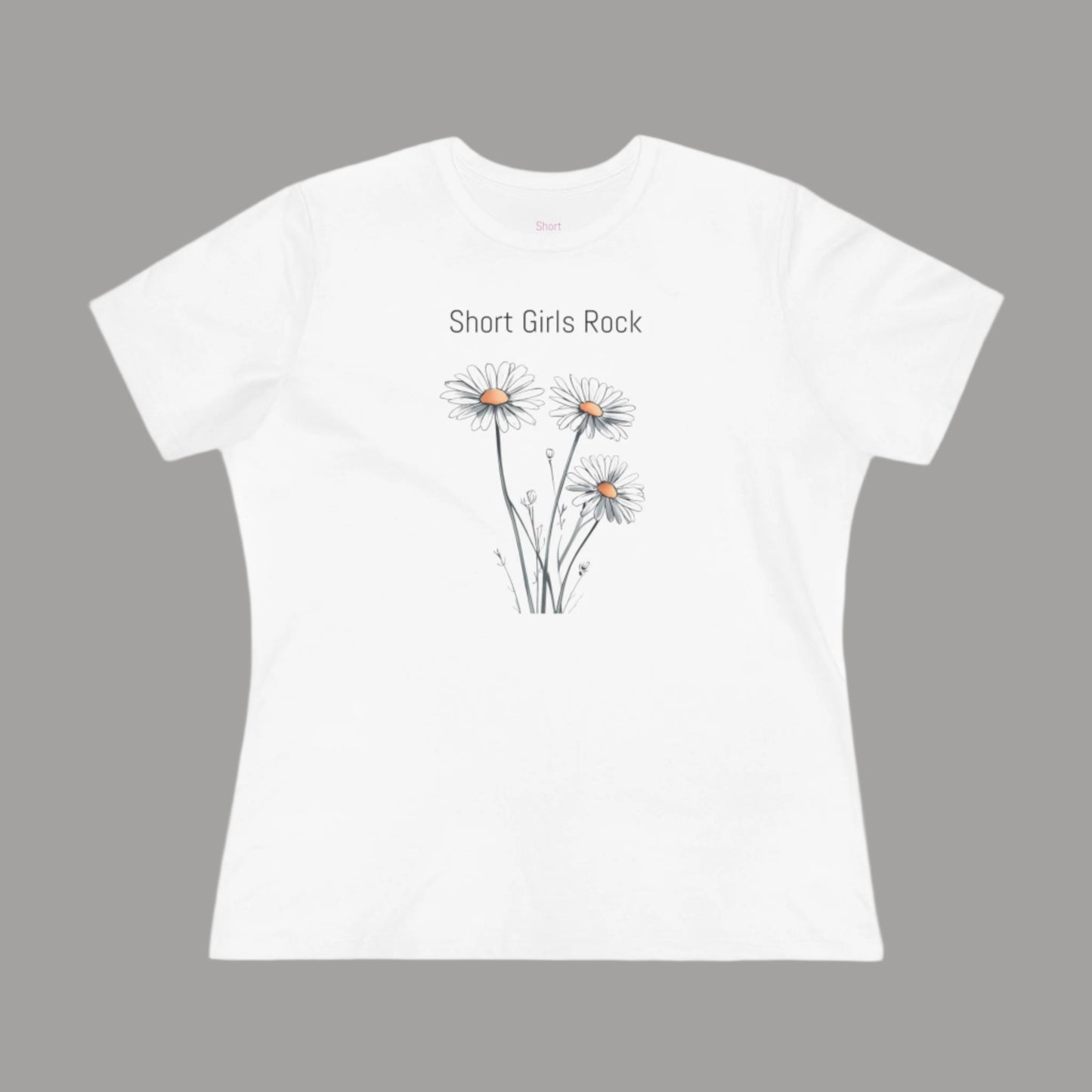 Women's Cotton Tee 100% Airlume Cotton. Hand drawn Daises