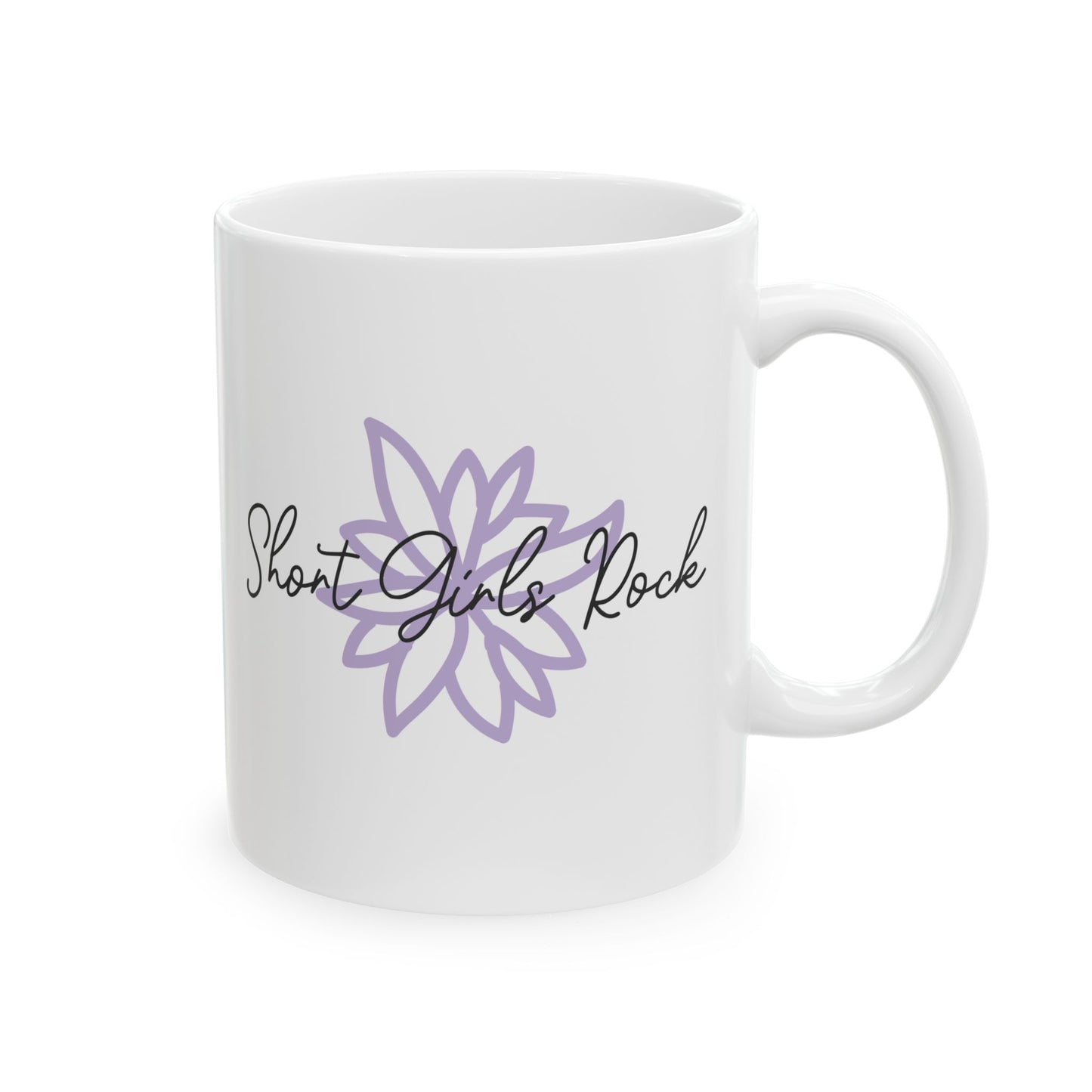 Ceramic Mug, (11oz) Purple Flower