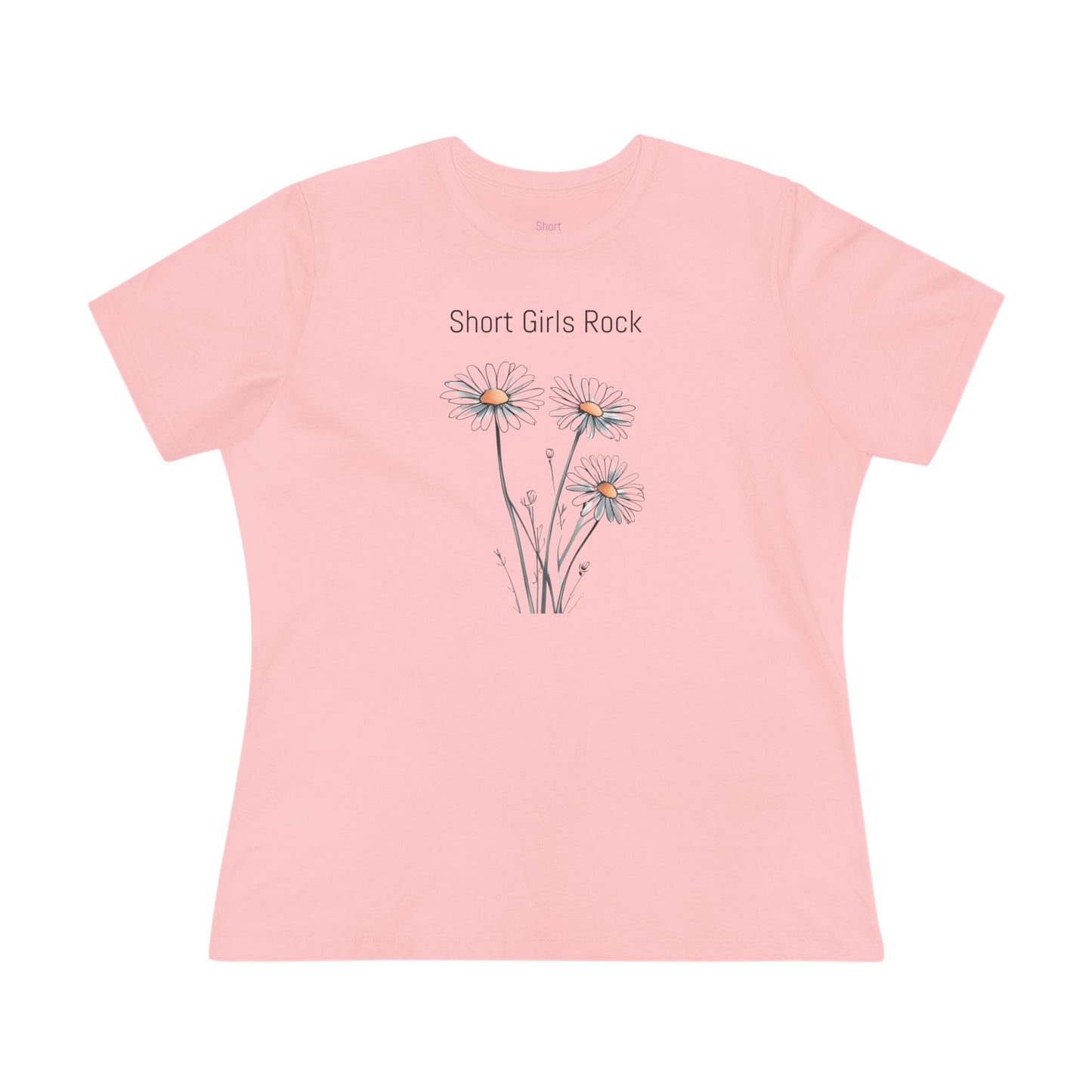 Women's Cotton Tee 100% Airlume Cotton. Hand drawn Daises