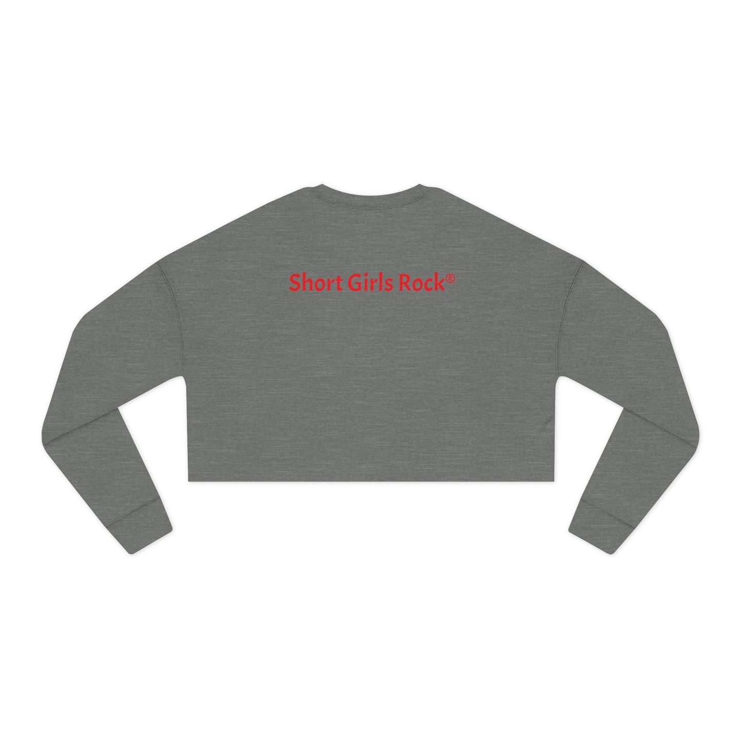 Women's Cropped Sweatshirt. Heart Tic Tac Toe