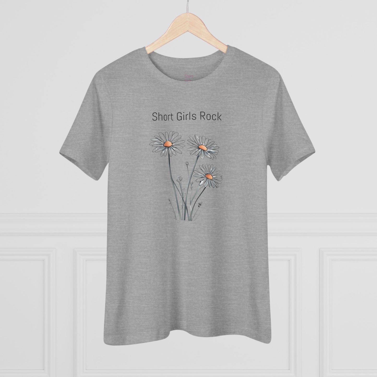 Women's Cotton Tee 100% Airlume Cotton. Hand drawn Daises
