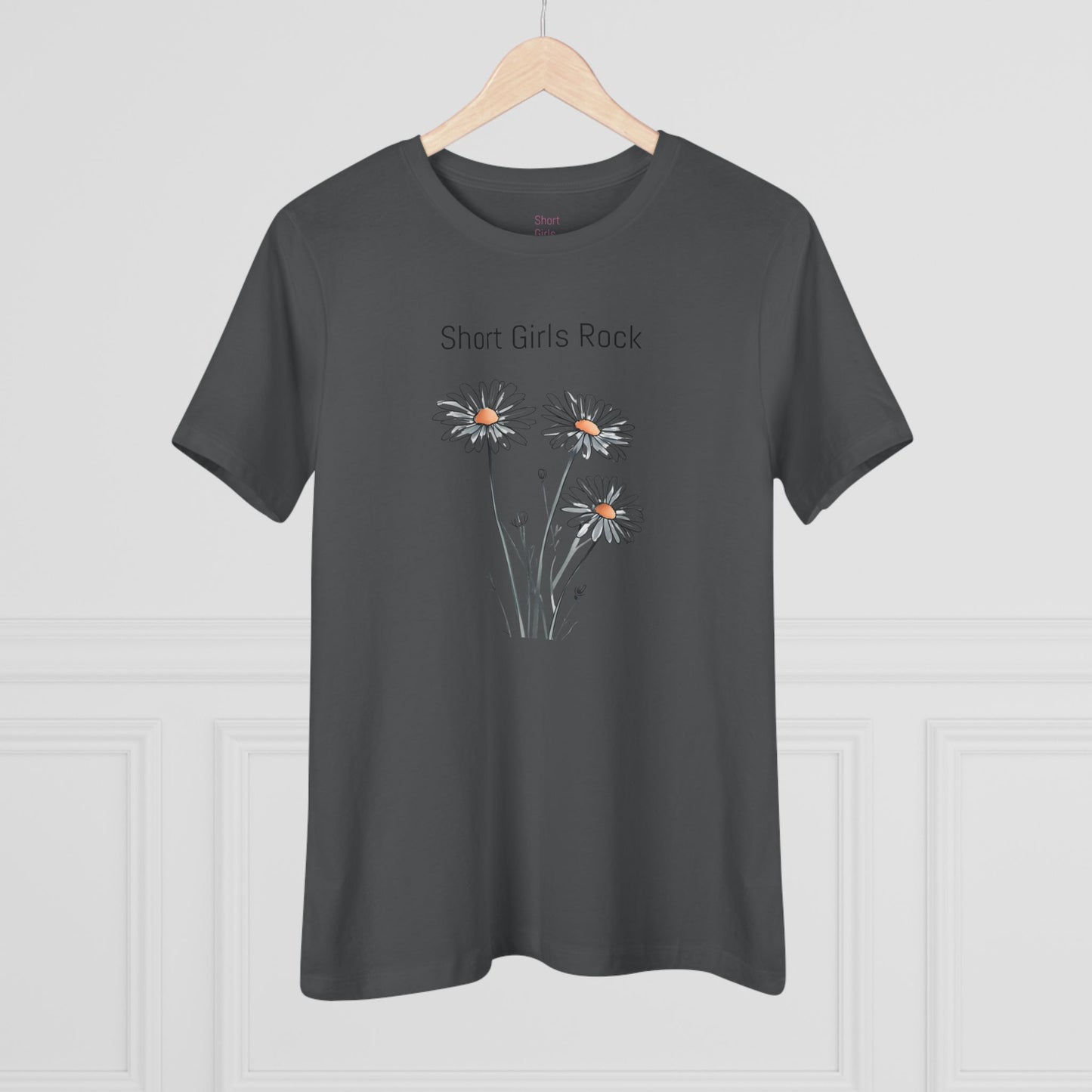 Women's Cotton Tee 100% Airlume Cotton. Hand drawn Daises