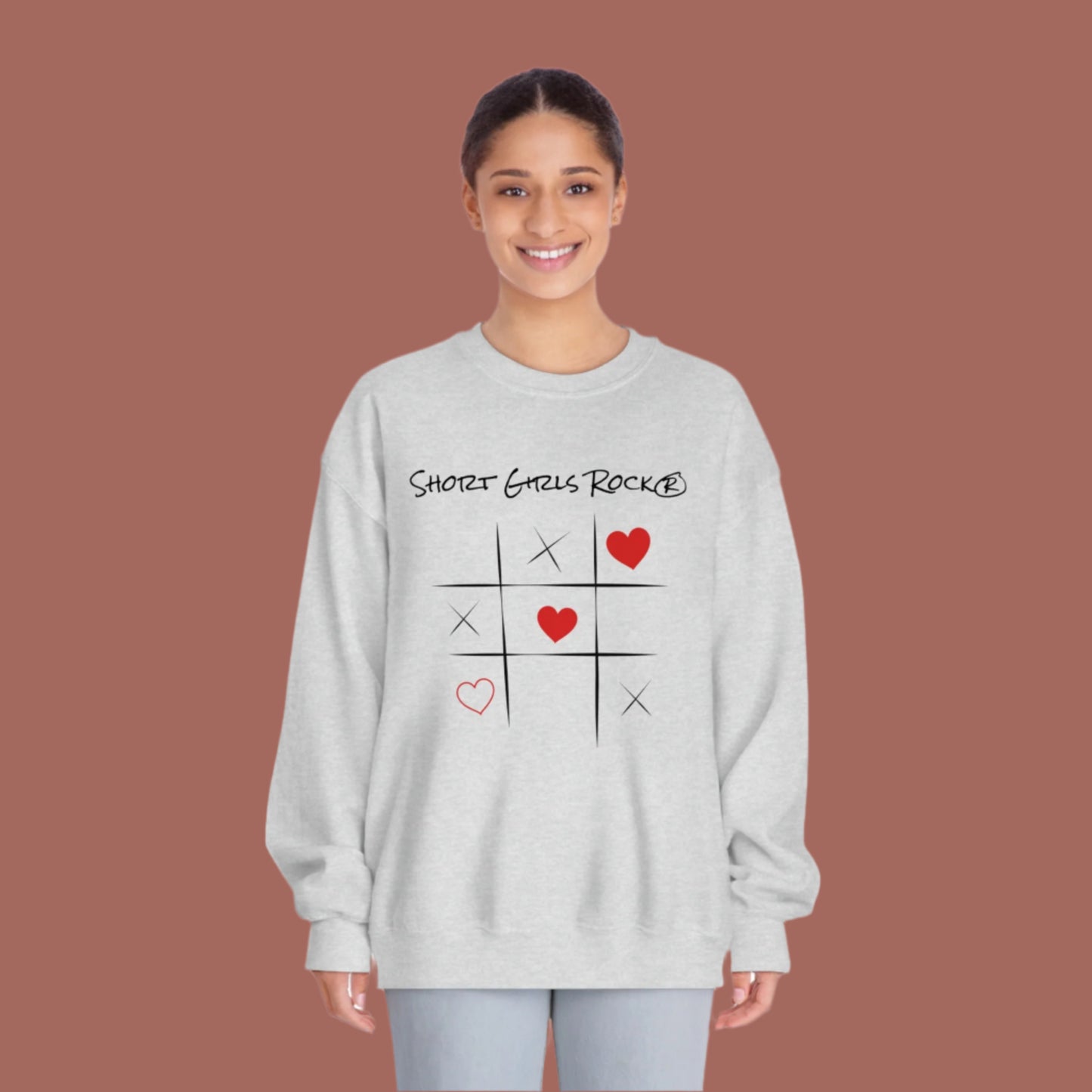 Classic Crewneck Sweatshirt. Tic Tac Toe.