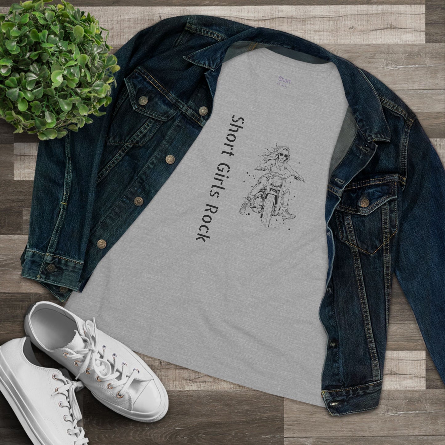 Women's Cotton Tee - Motorcycle Girl