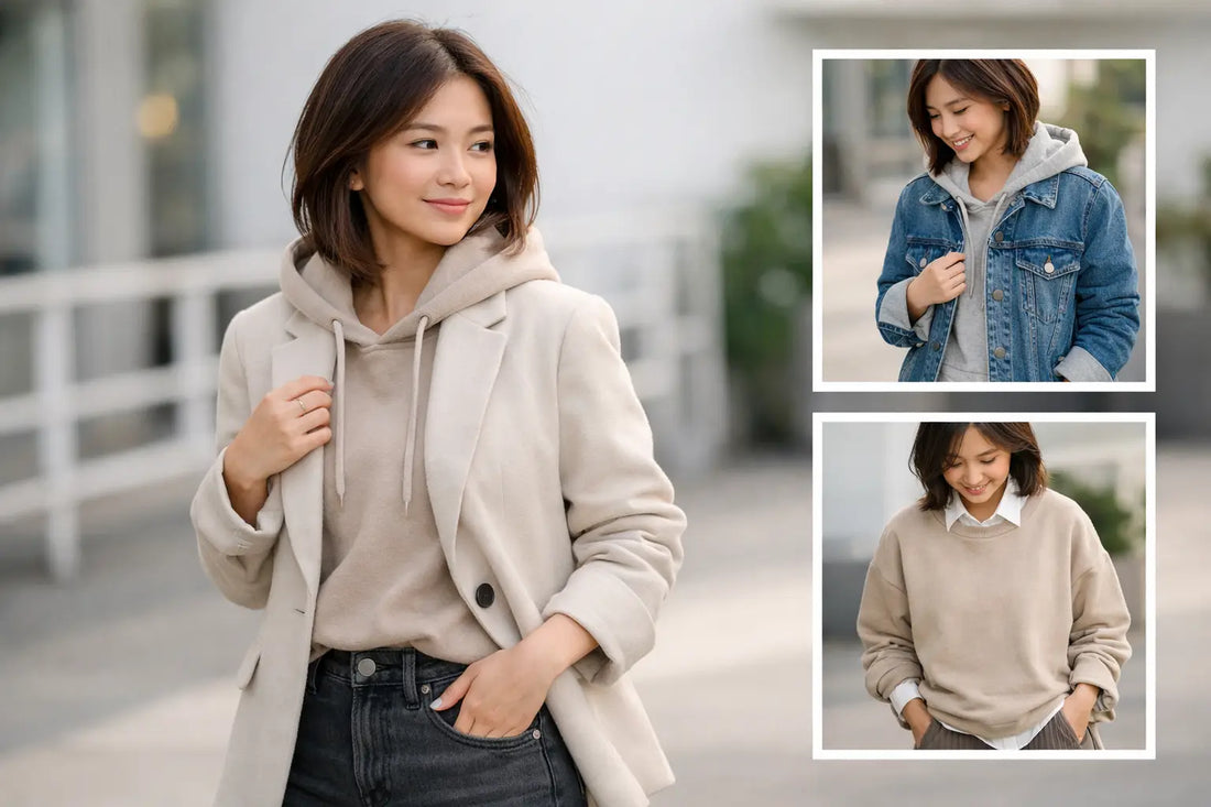 How to Layer Sweatshirts on Petites