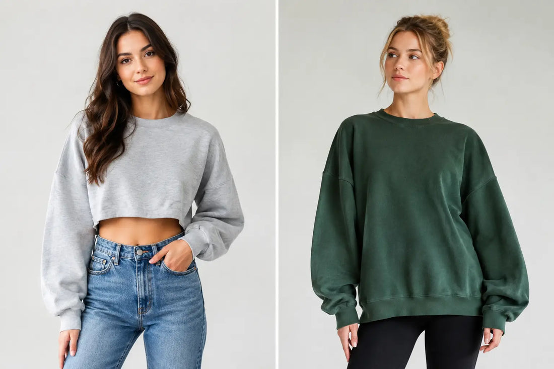 Cropped Sweatshirts vs Oversized Sweatshirts