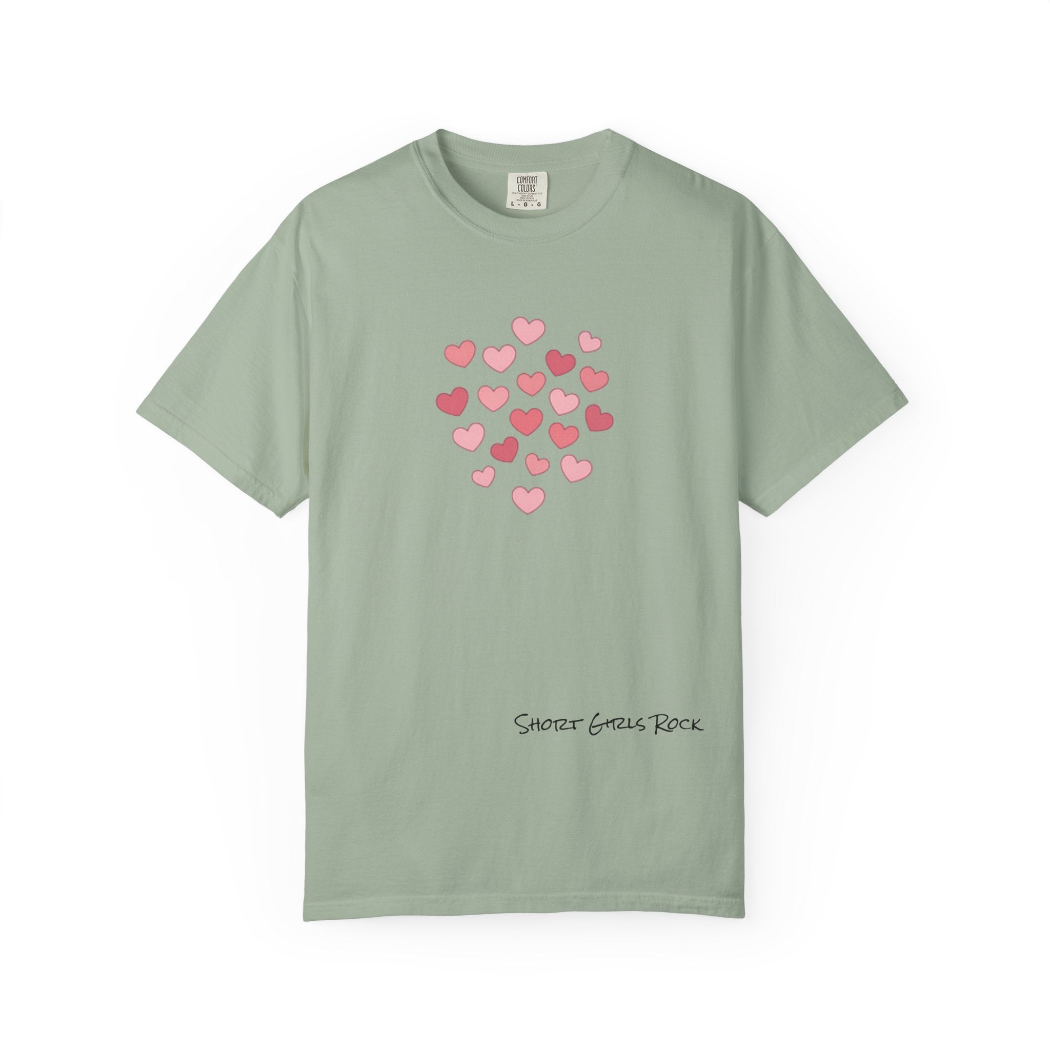 Pink Flying Hearts T-Shirt — Romantic Heart Graphic Tee