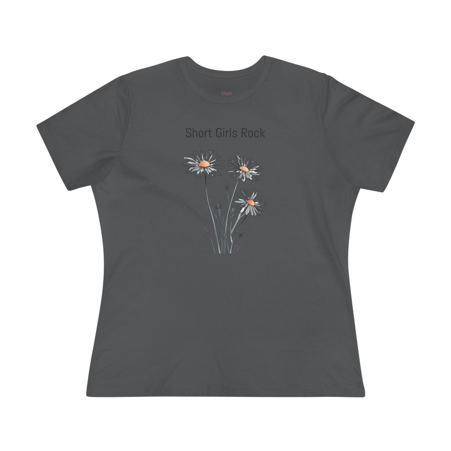Women's Cotton Tee 100% Airlume Cotton.  Hand drawn Daises