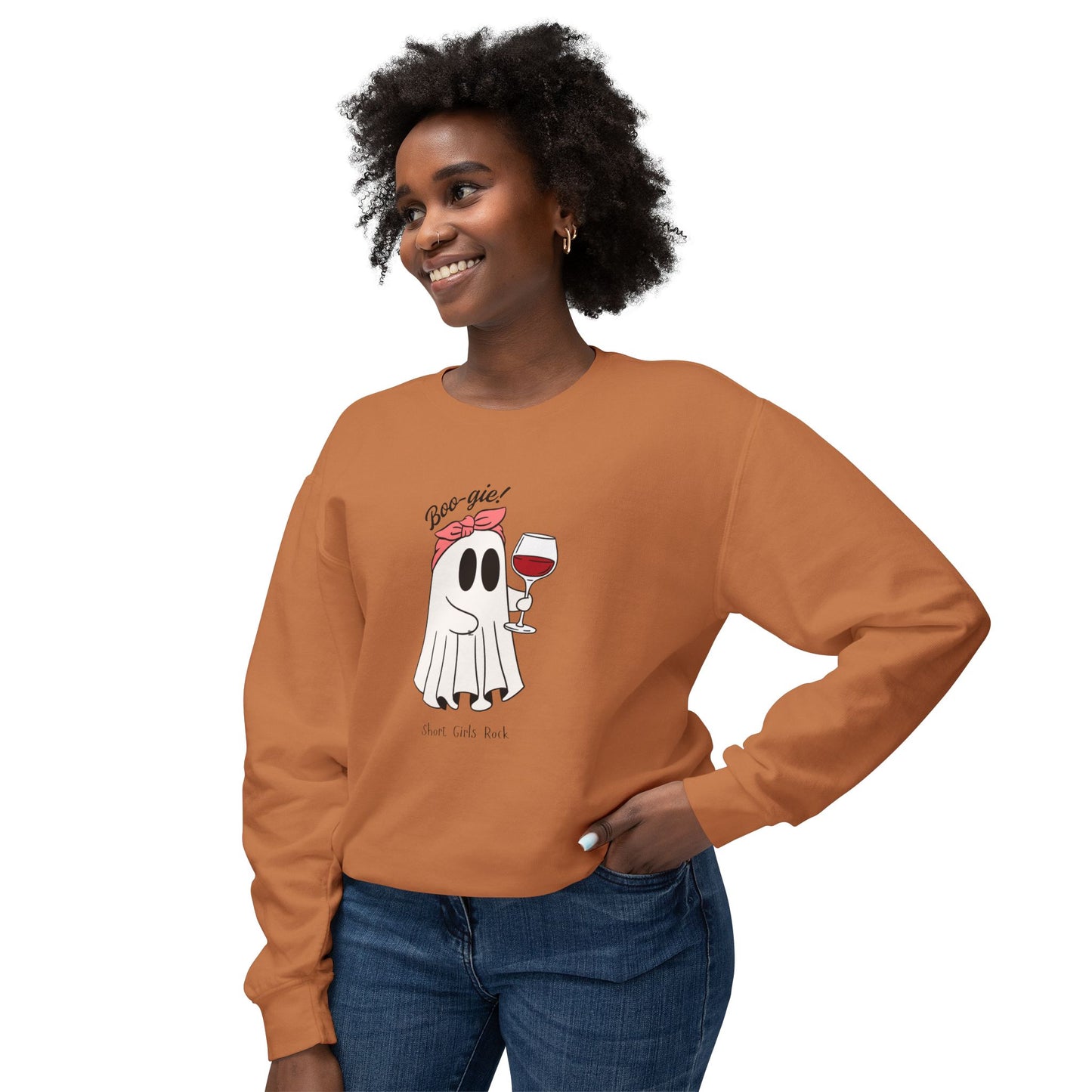 Boo-gie Halloween Fun Lightweight Crewneck Sweatshirt
