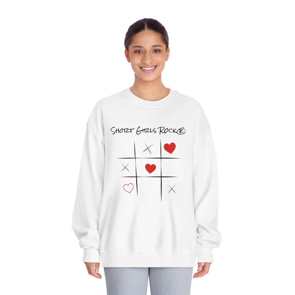 Classic Crewneck Sweatshirt. Tic Tac Toe.