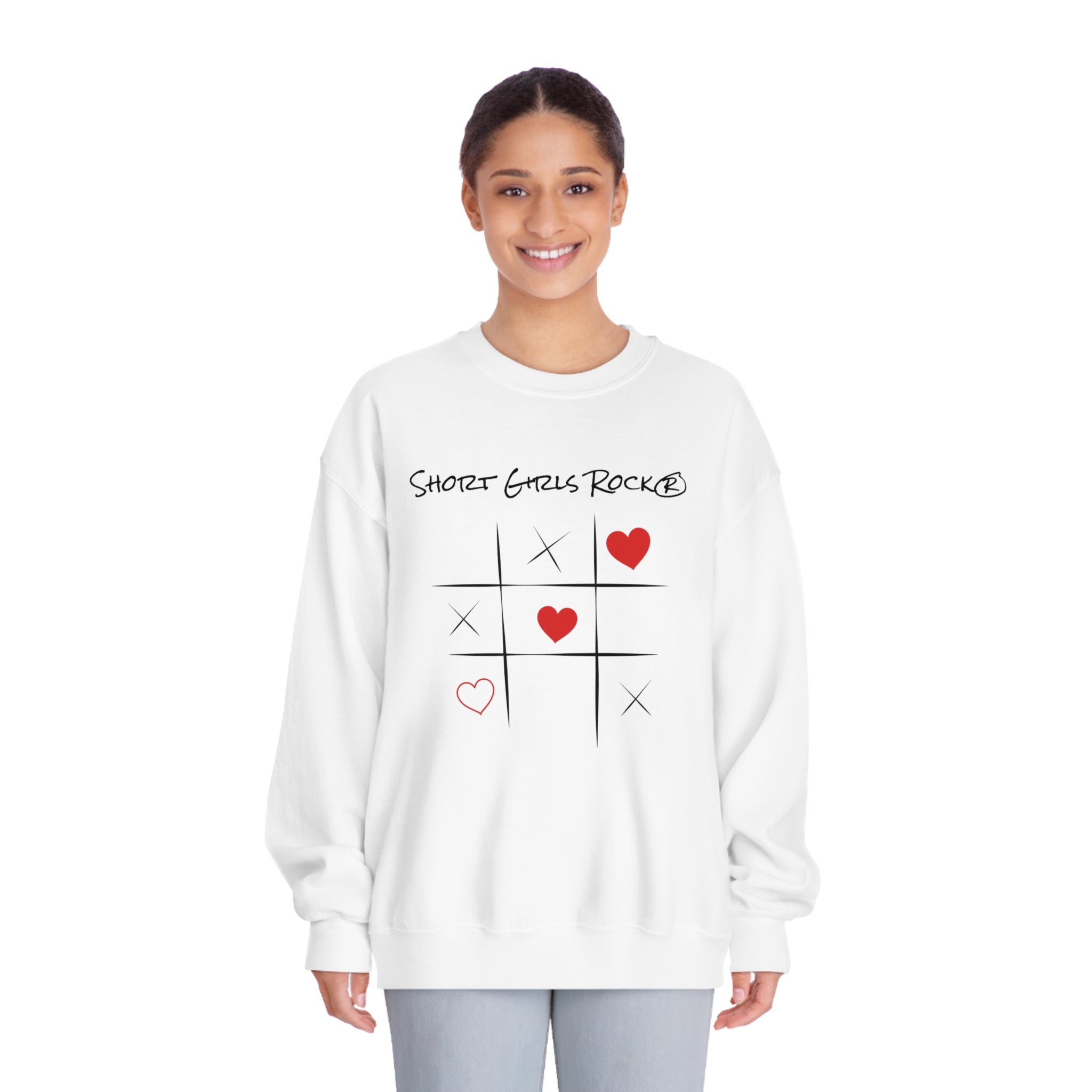 Classic Crewneck Sweatshirt. Tic Tac Toe.