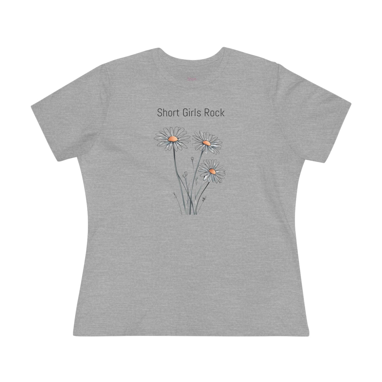 Women's Cotton Tee 100% Airlume Cotton.  Hand drawn Daises