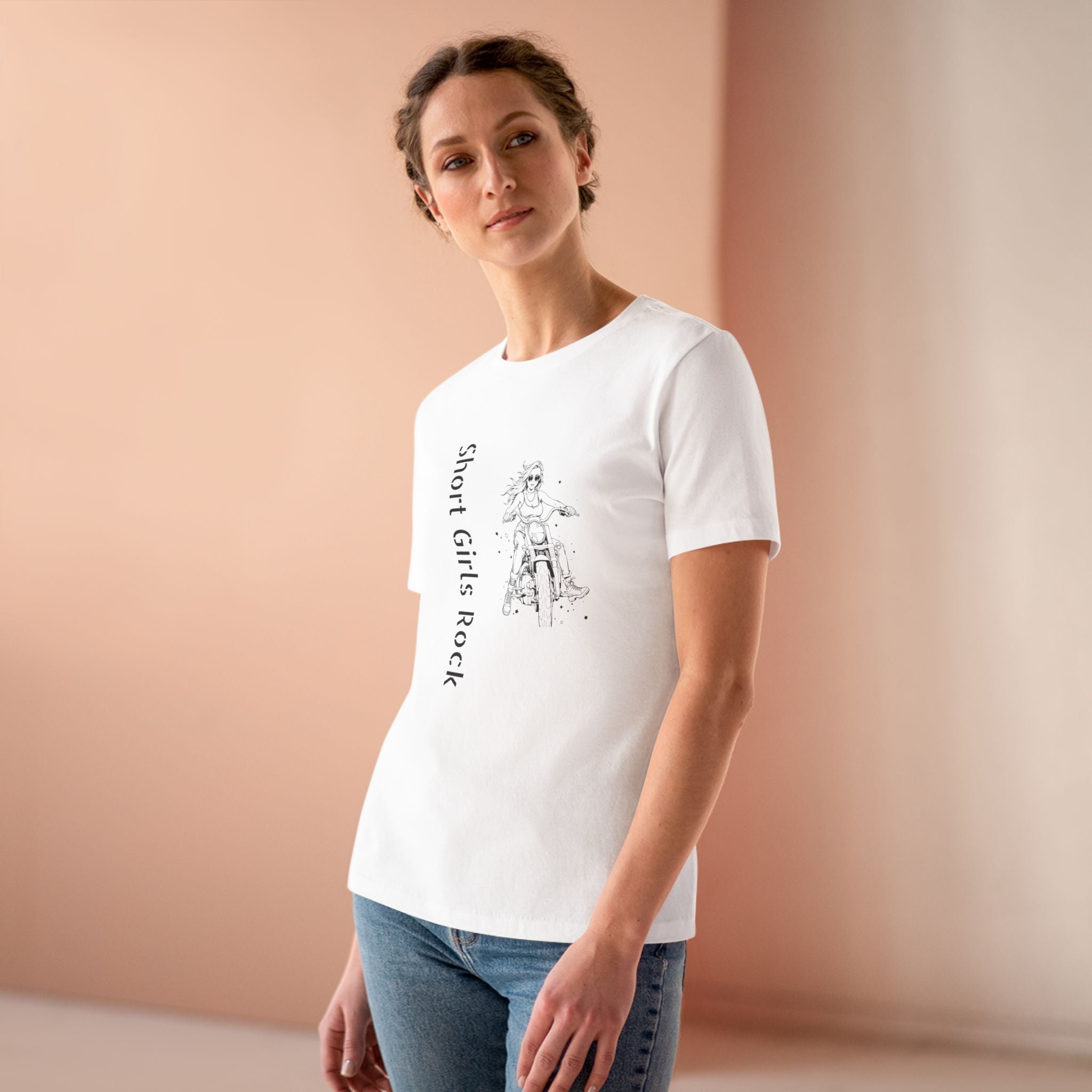 Women's Cotton Tee - Motorcycle Girl