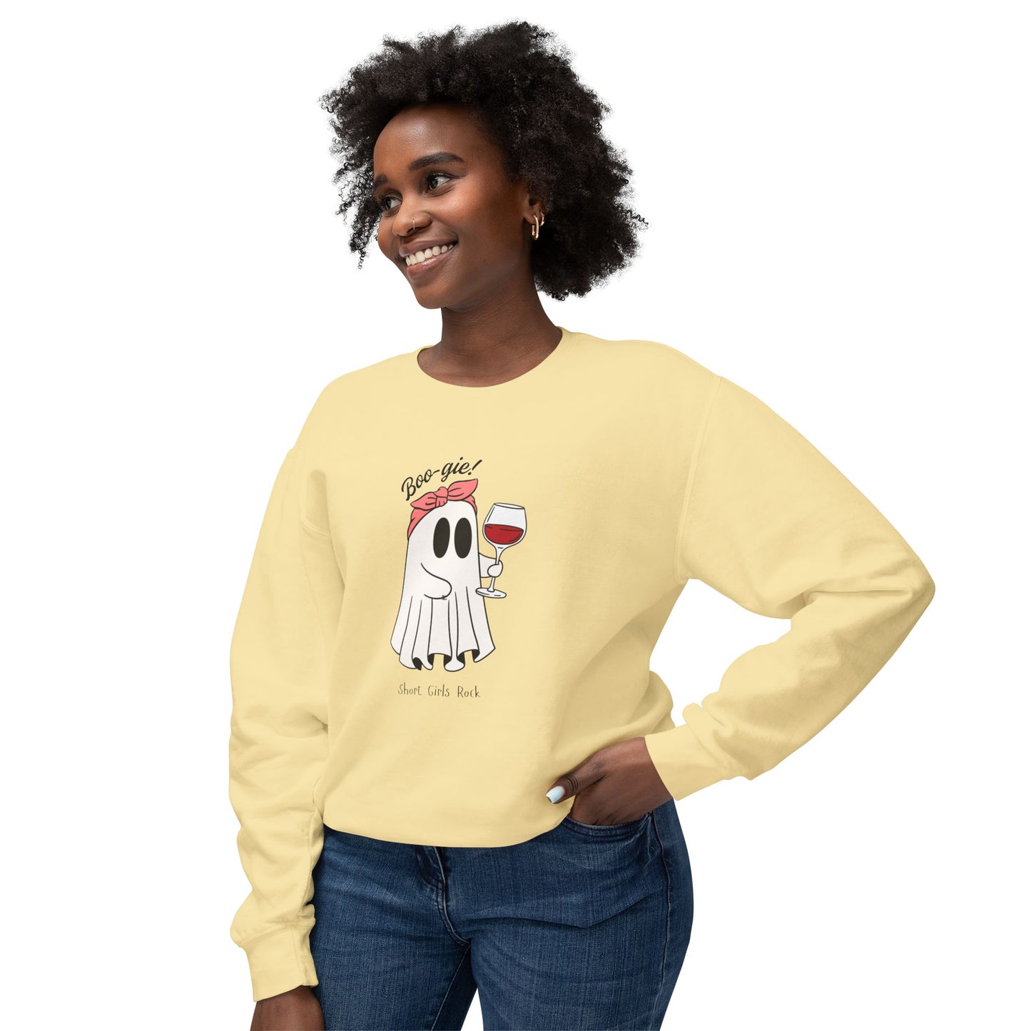 Boo-gie Halloween Fun Lightweight Crewneck Sweatshirt