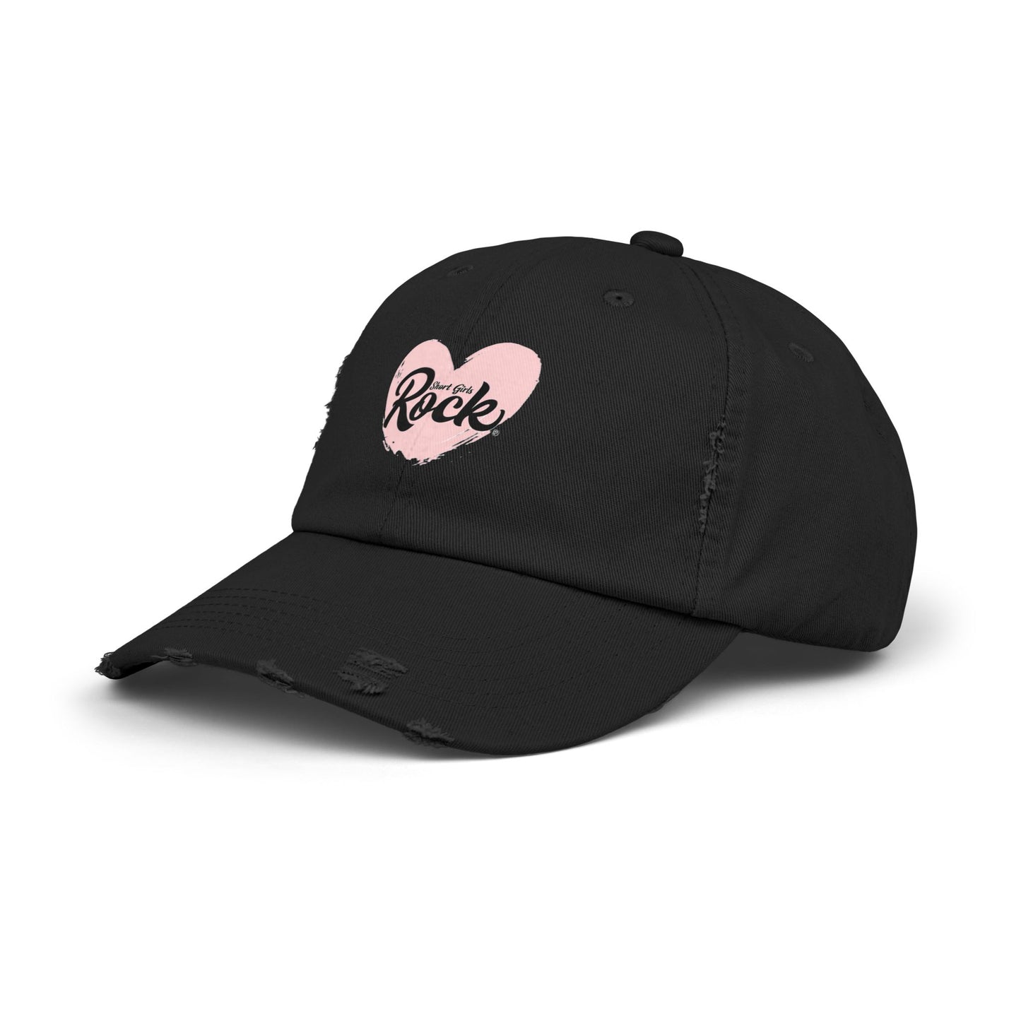 Fun Heart Design on Distressed Ball Cap