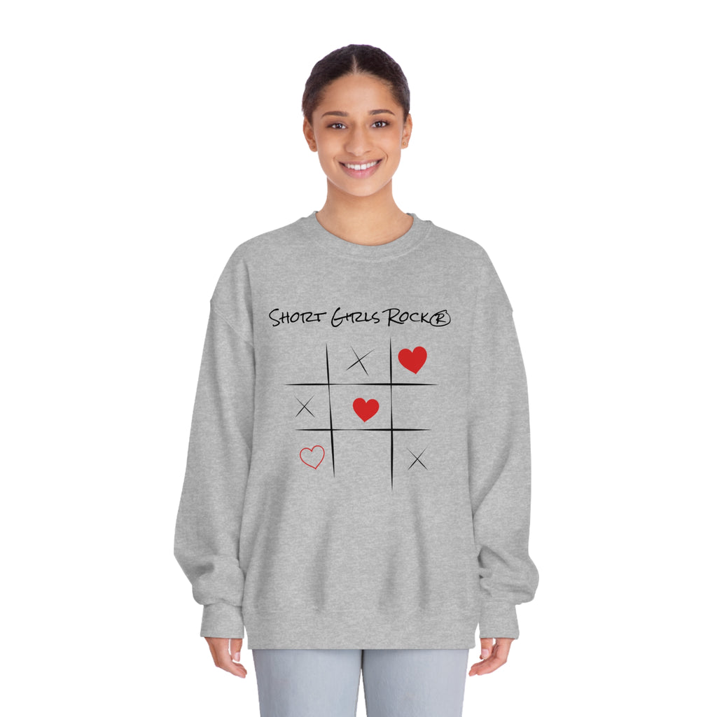 Classic Crewneck Sweatshirt. Tic Tac Toe.