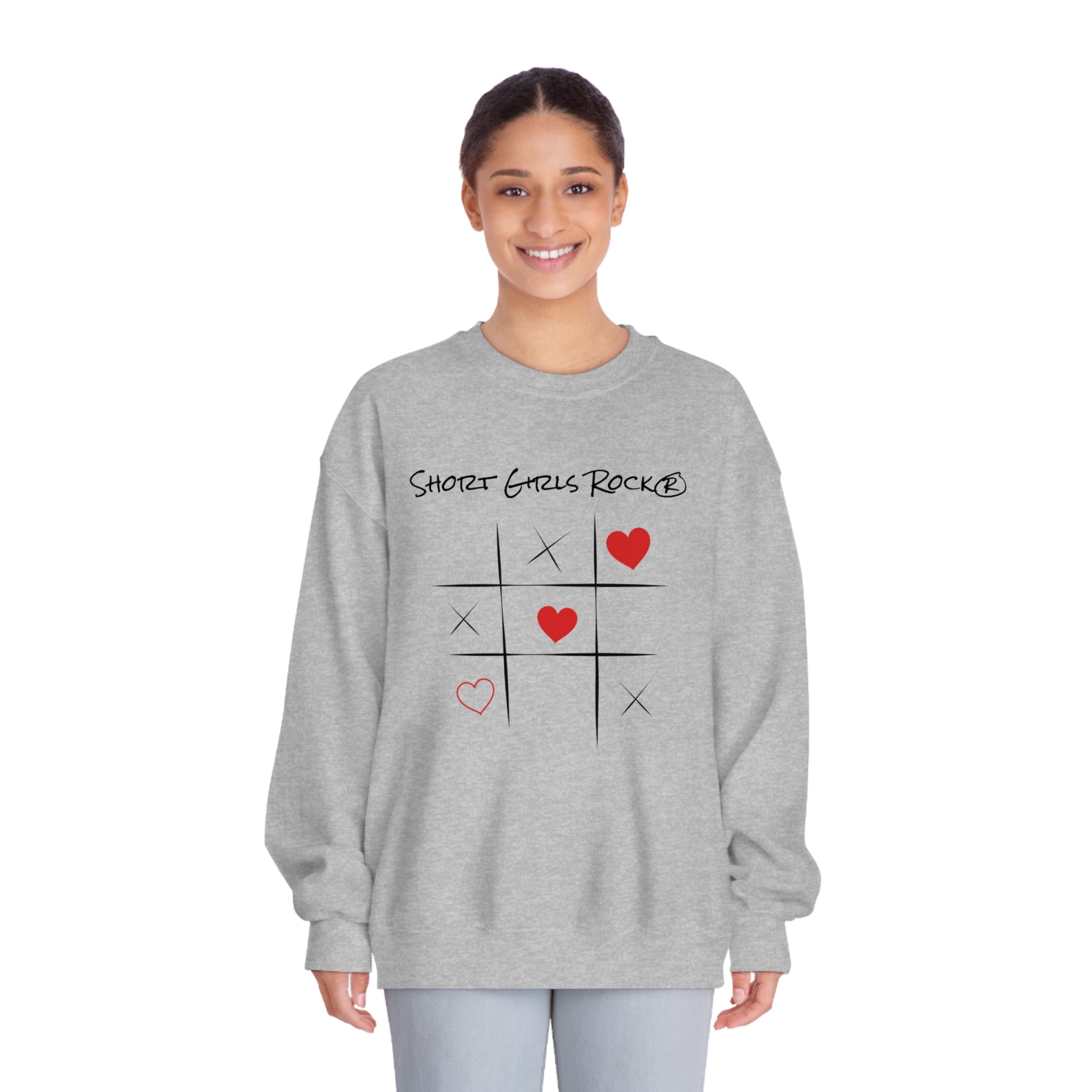 Classic Crewneck Sweatshirt. Tic Tac Toe.