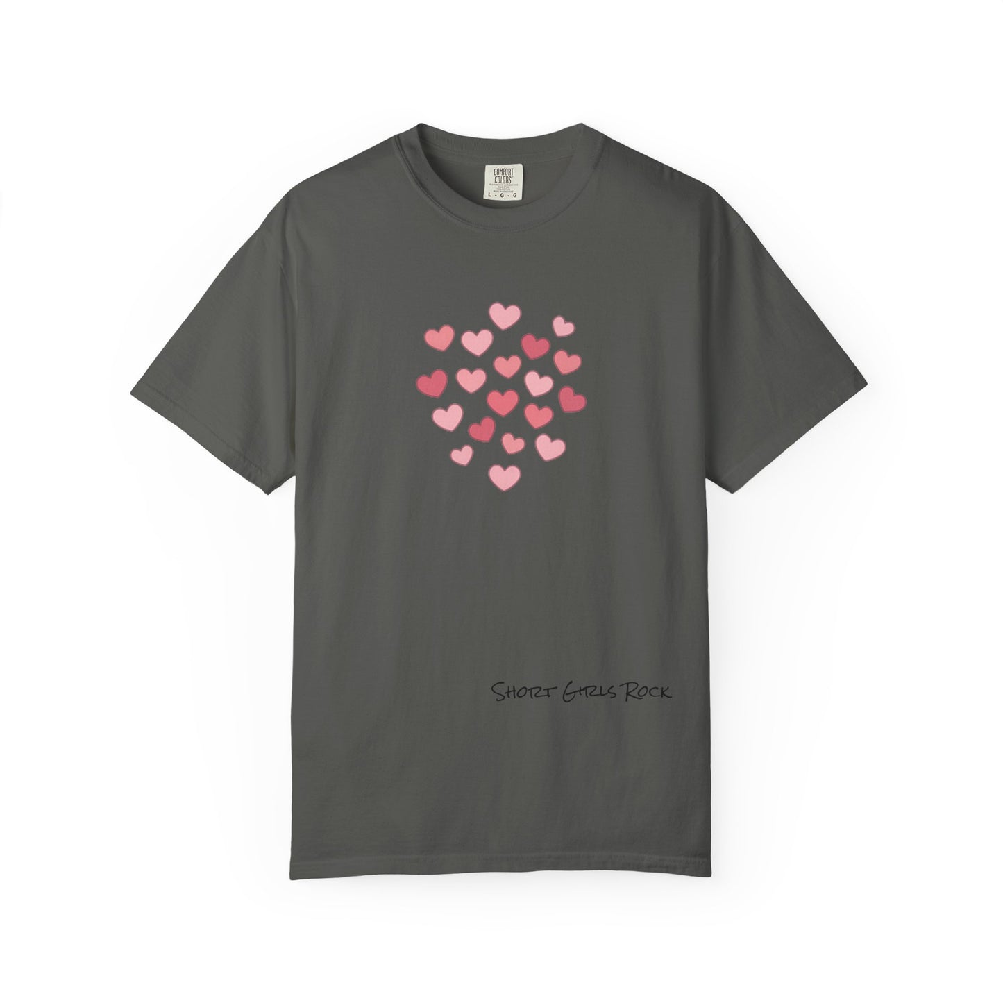Pink Flying Hearts T-Shirt — Romantic Heart Graphic Tee