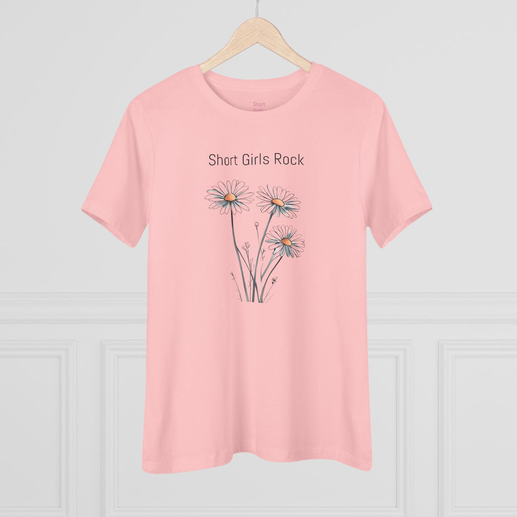 Women's Cotton Tee 100% Airlume Cotton.  Hand drawn Daises