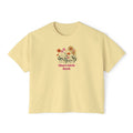 Women's Boxy Tee - Field of Flowers - Pastel Colors