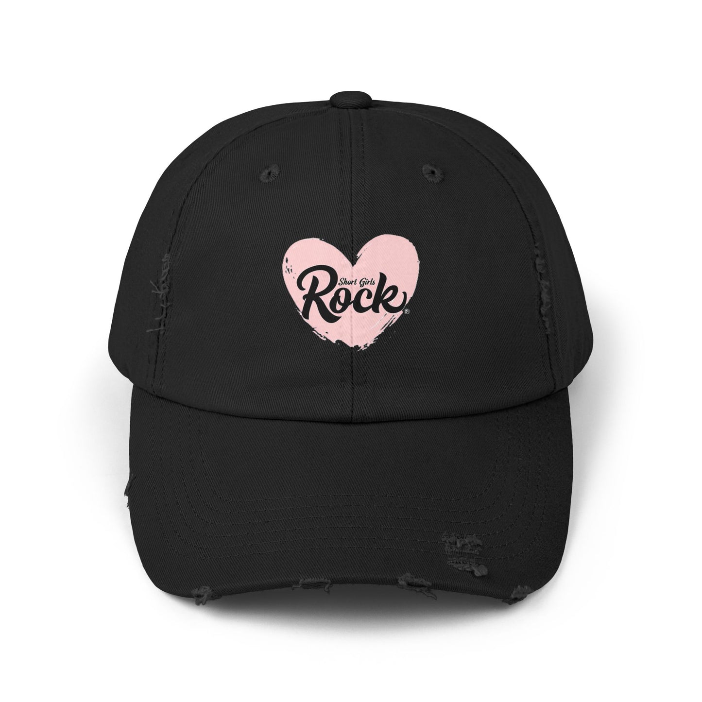 Fun Heart Design on Distressed Ball Cap