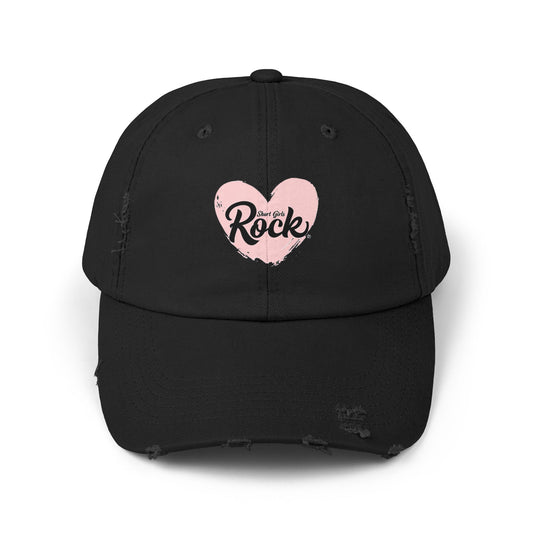 Fun Heart Design on Distressed Ball Cap