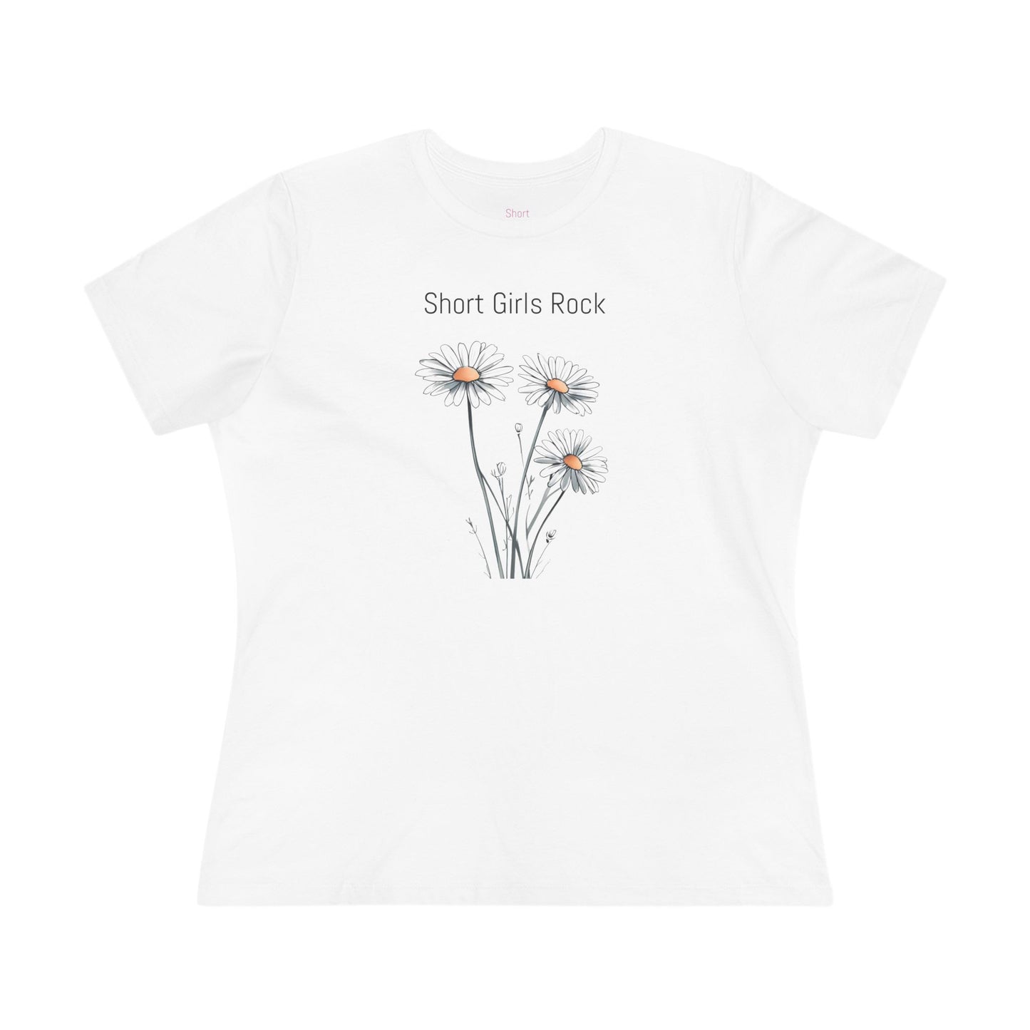 Women's Cotton Tee 100% Airlume Cotton.  Hand drawn Daises