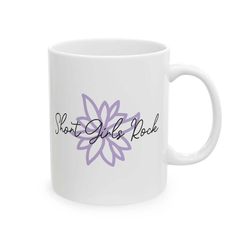 Ceramic Mug, (11oz) Purple Flower