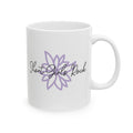 Ceramic Mug, (11oz) Purple Flower