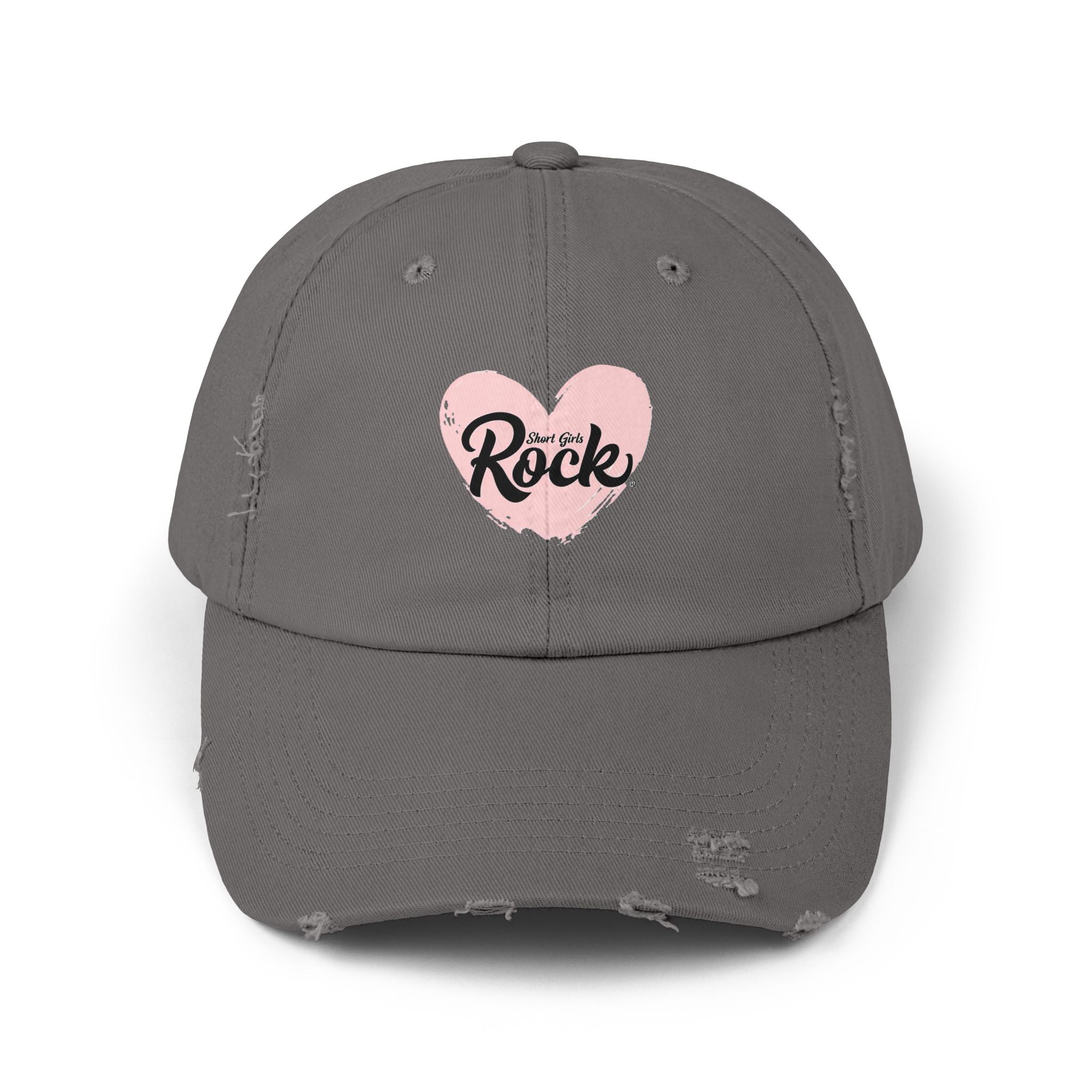 Fun Heart Design on Distressed Ball Cap