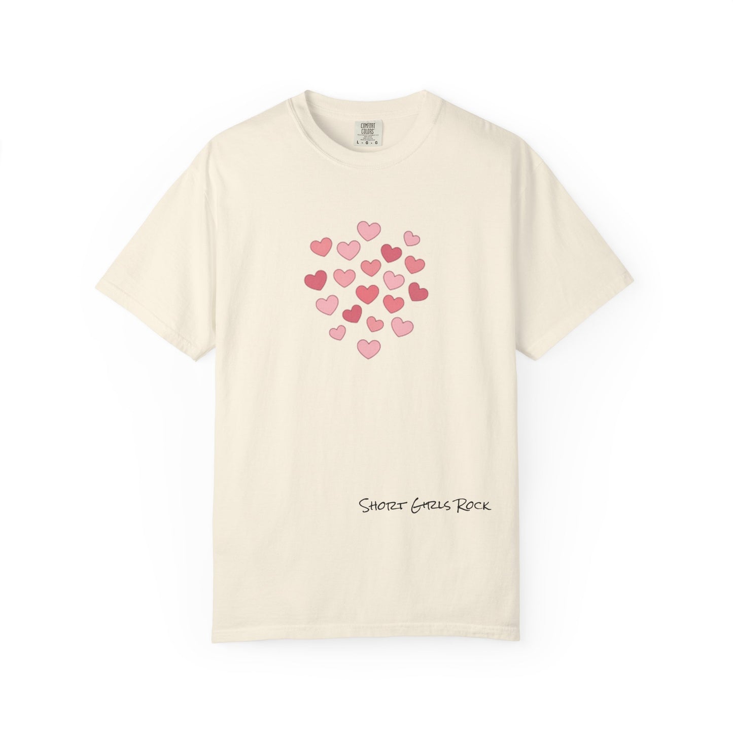 Pink Flying Hearts T-Shirt — Romantic Heart Graphic Tee