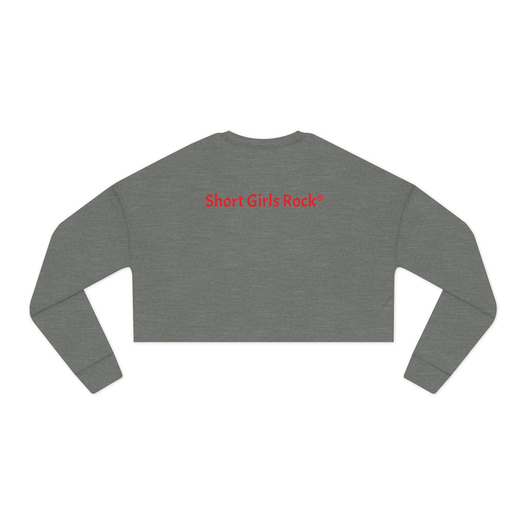 Women's Cropped Sweatshirt. Heart Tic Tac Toe