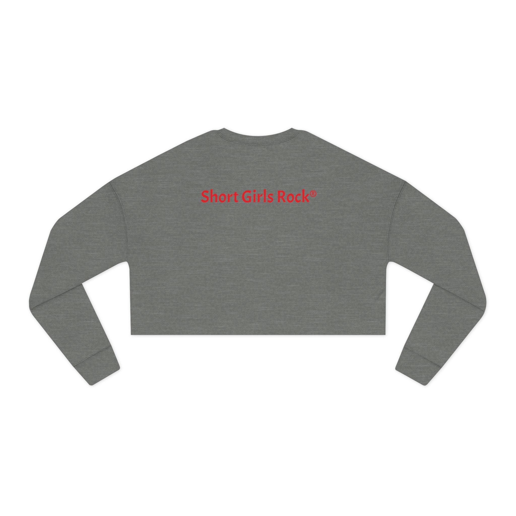 Women's Cropped Sweatshirt. Heart Tic Tac Toe