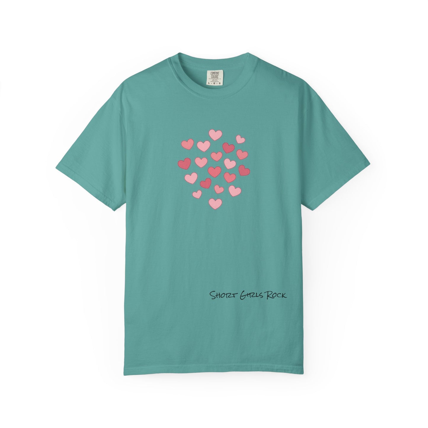 Pink Flying Hearts T-Shirt — Romantic Heart Graphic Tee