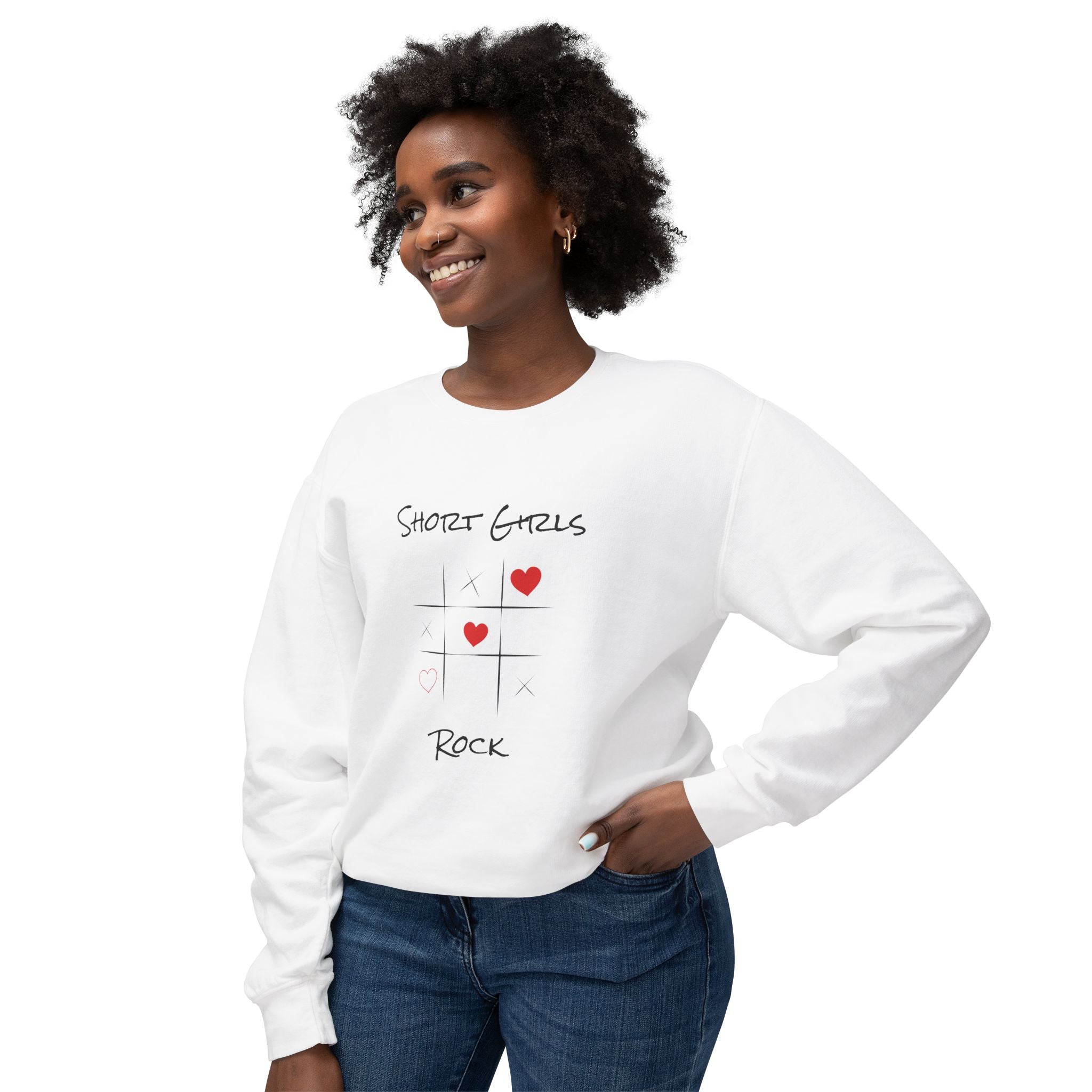 Heart Tic Tac Toe Sweatshirt — Cute Love Game Crewneck