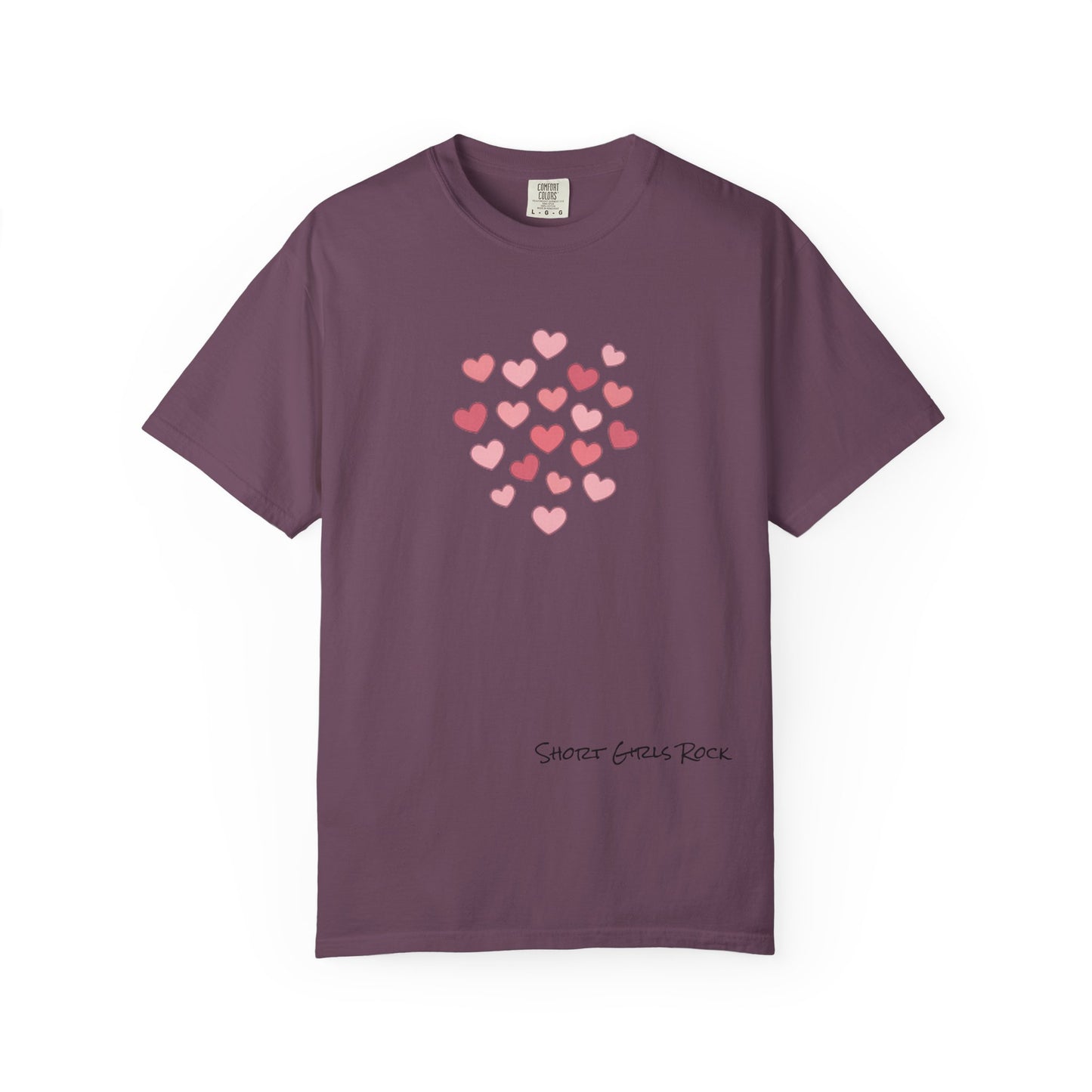 Pink Flying Hearts T-Shirt — Romantic Heart Graphic Tee