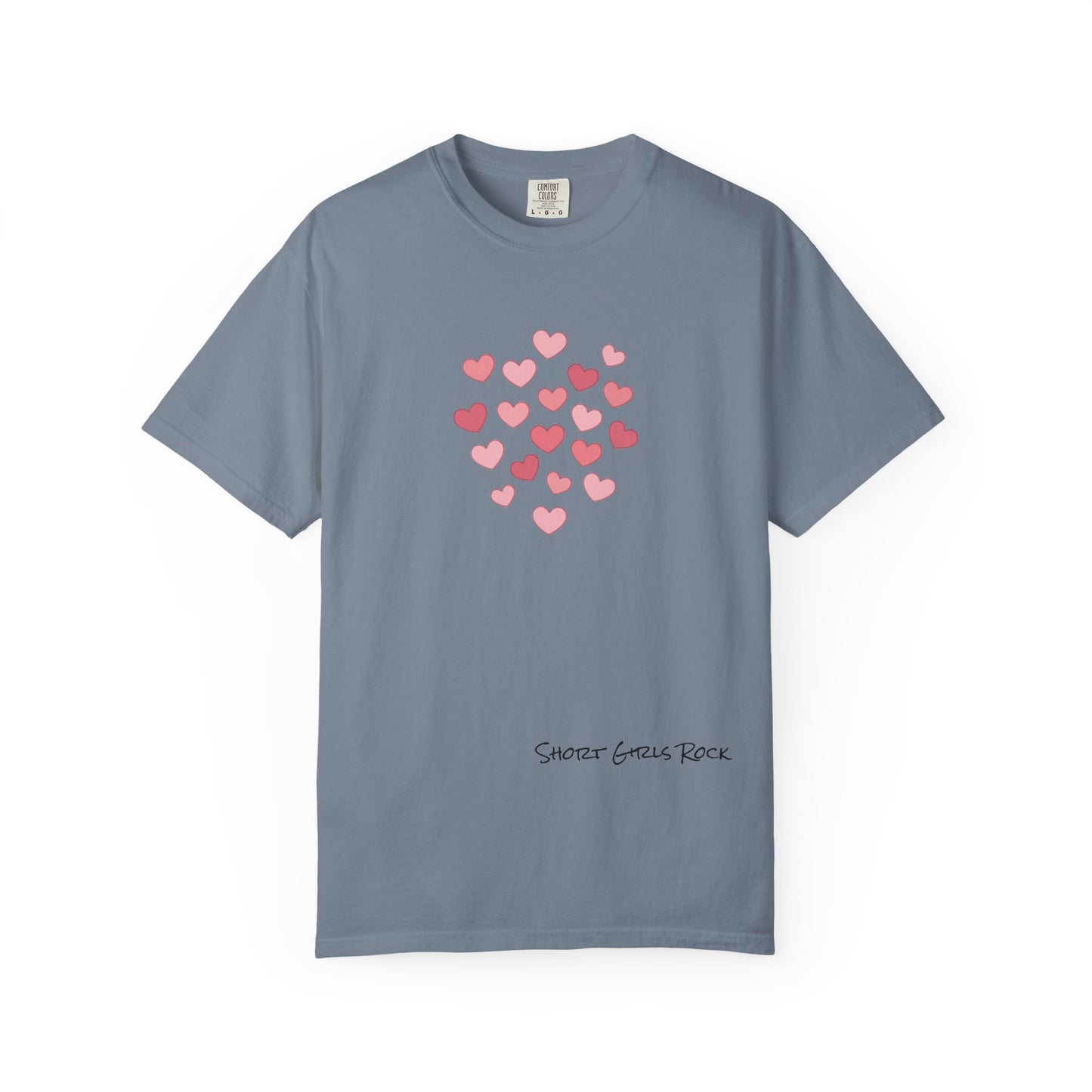 Pink Flying Hearts T-Shirt — Romantic Heart Graphic Tee