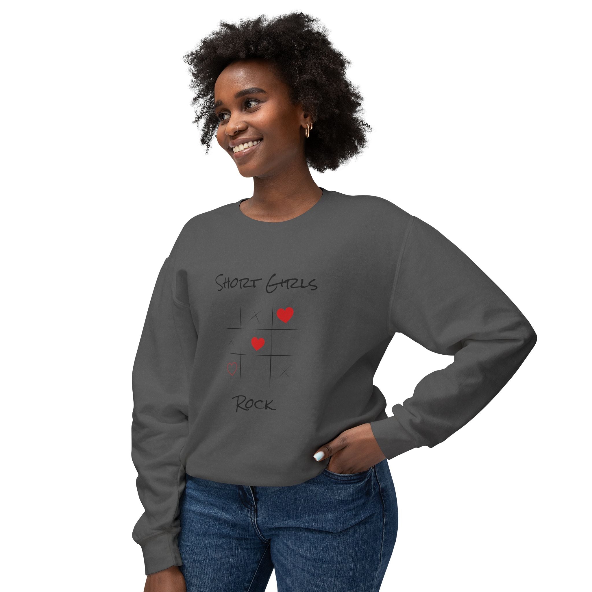 Heart Tic Tac Toe Sweatshirt — Cute Love Game Crewneck