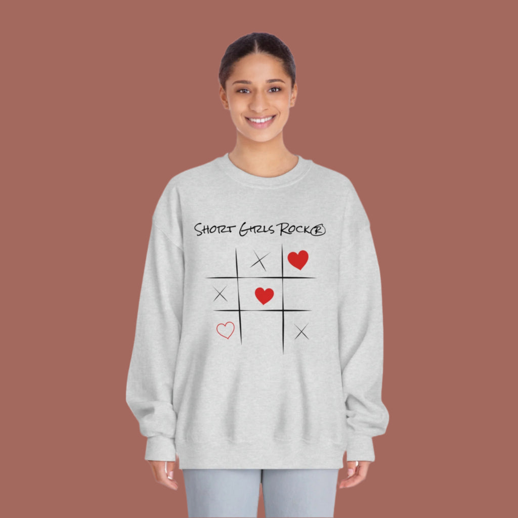 Classic Crewneck Sweatshirt. Tic Tac Toe.