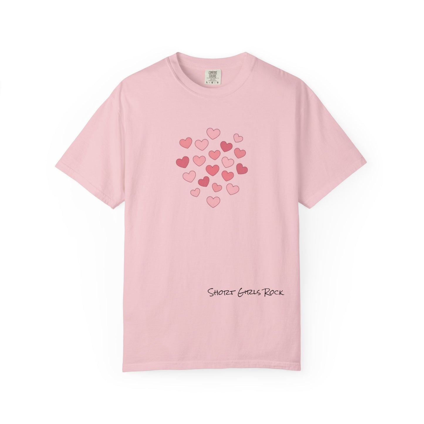 Pink Flying Hearts T-Shirt — Romantic Heart Graphic Tee